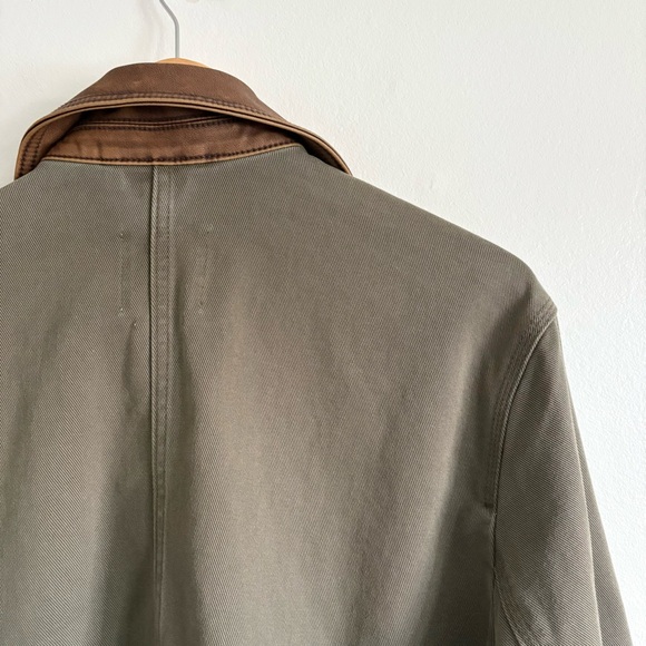 Abercrombie & Fitch Short Twill Barn Jacket in Olive Green NEW - Picture 6 of 7